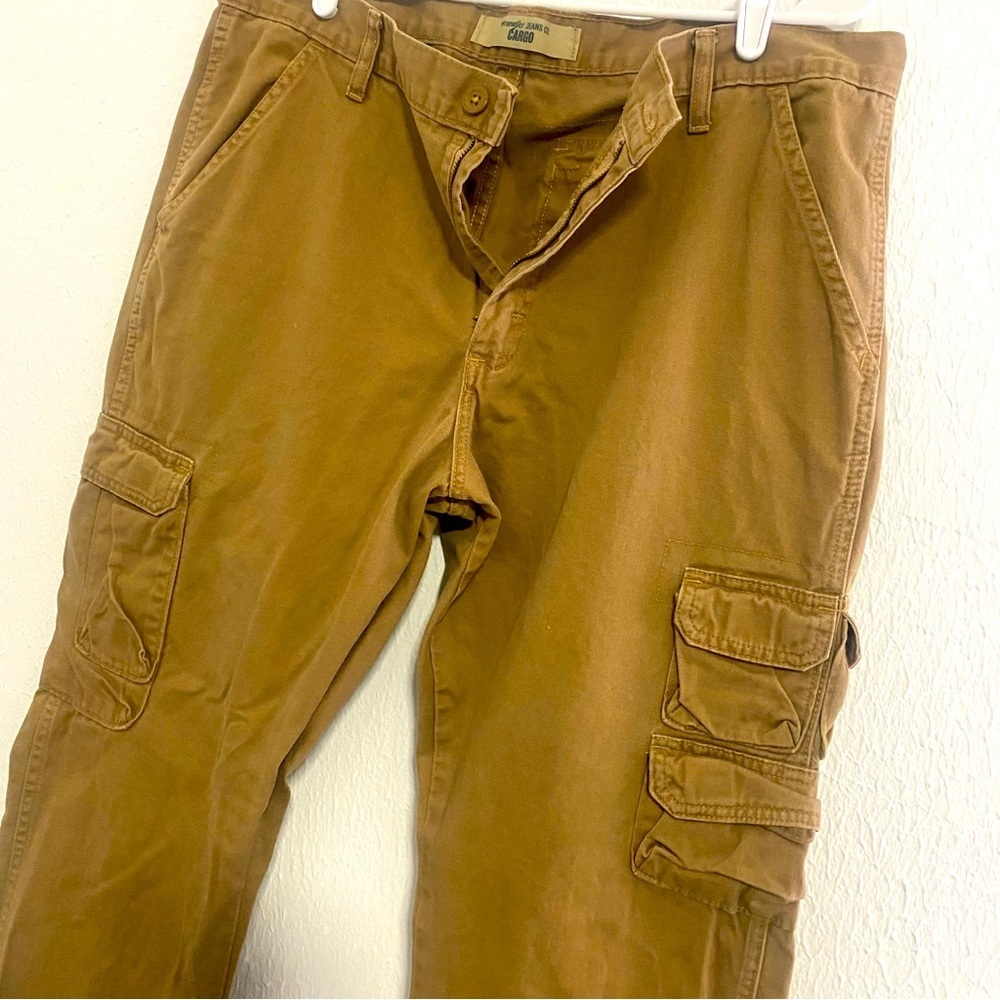 Wrangler Cargo Jeans Co Pants Mens 36x30 Khaki 100% Cotton Multiple Pockets